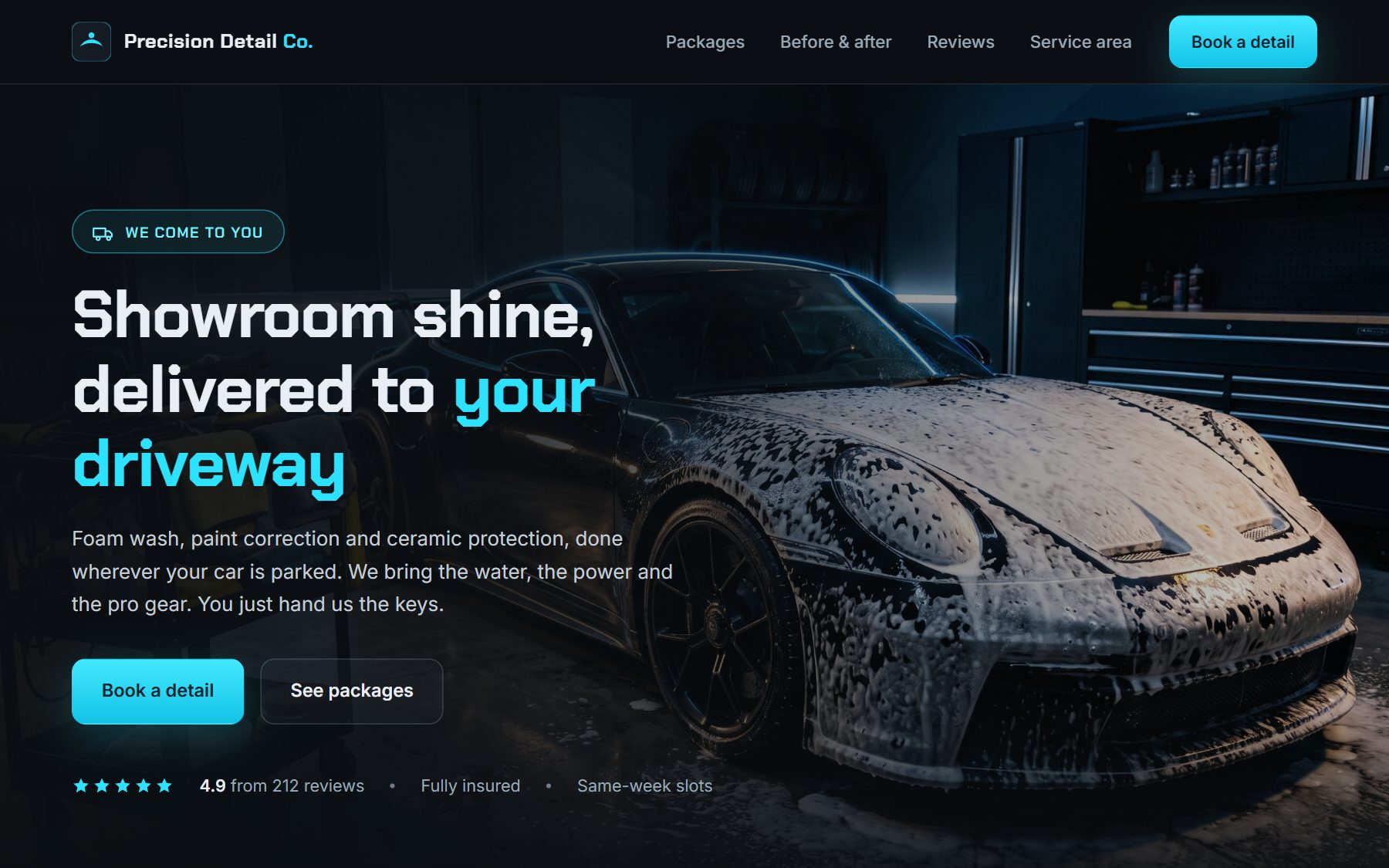 Precision Detail Co. demo website