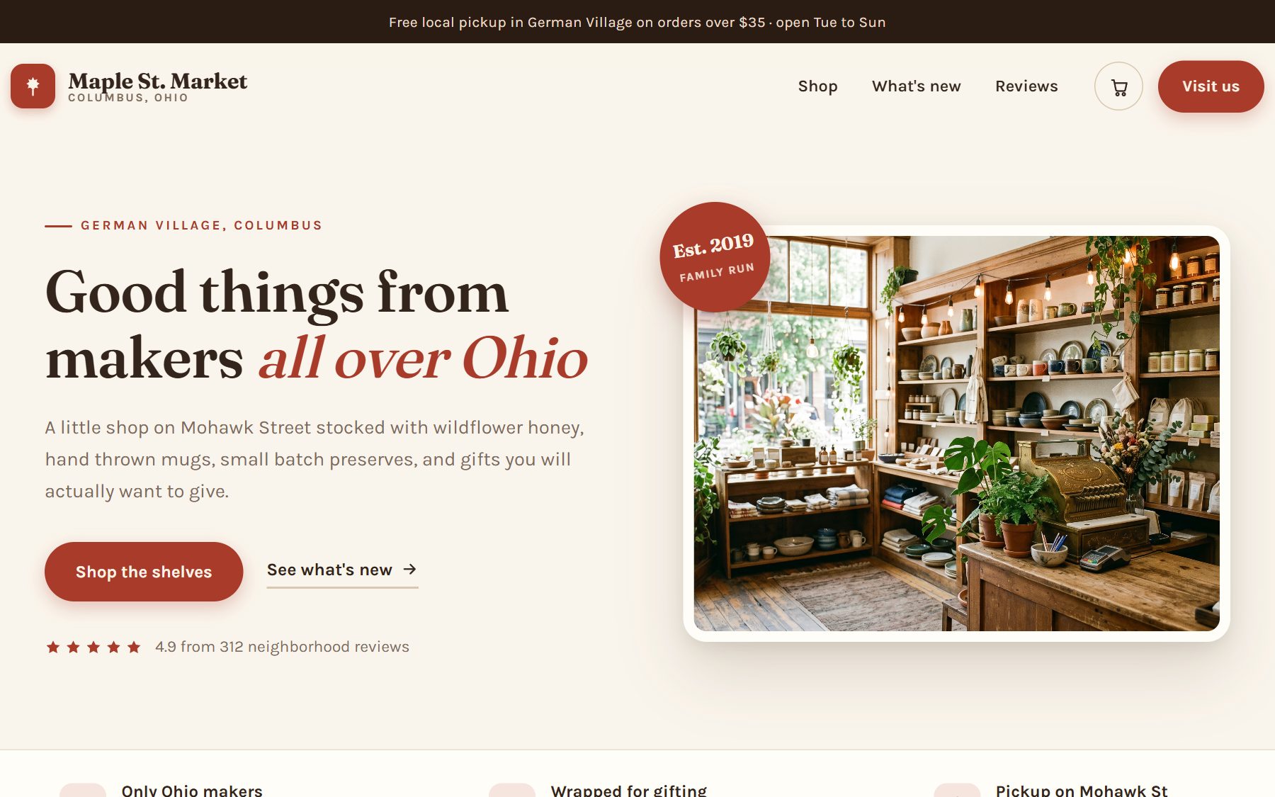 Maple St. Market demo website