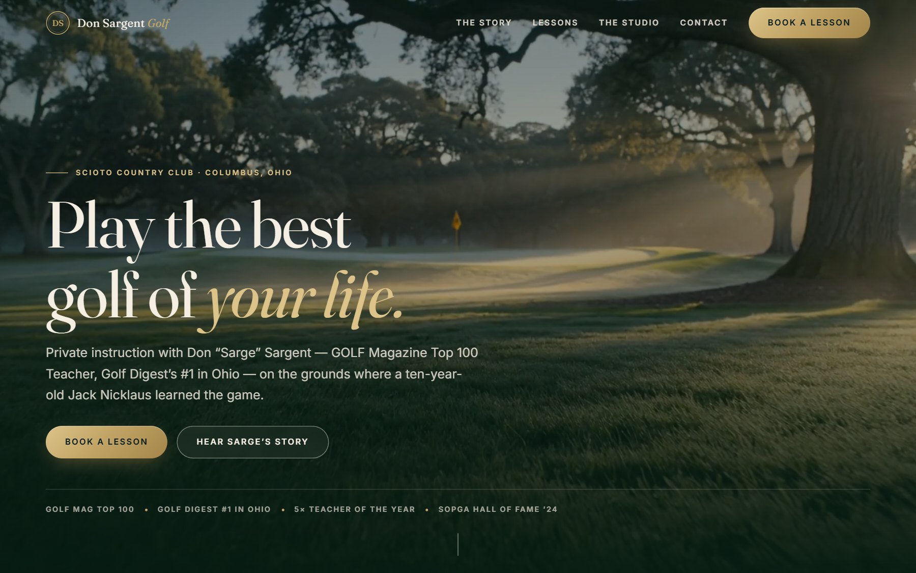 Don Sargent Golf website