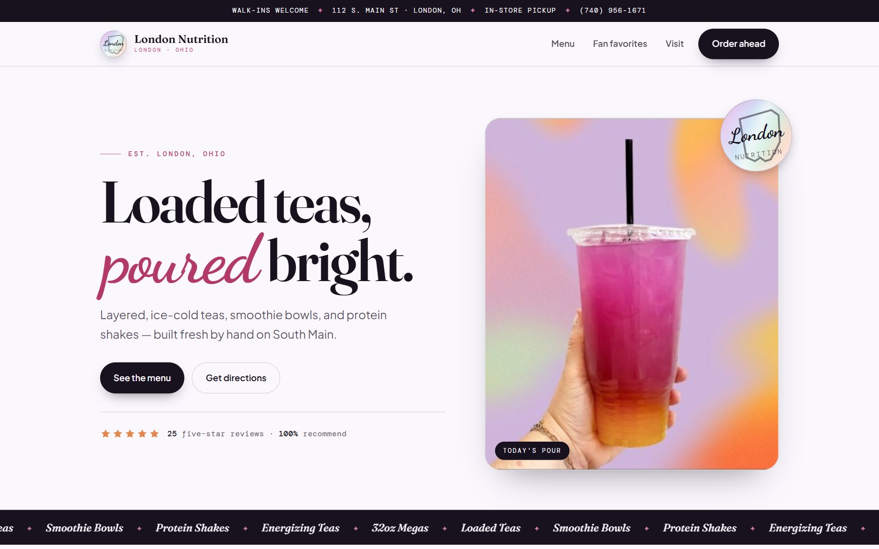 London Nutrition website
